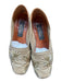 Stuart Weitzman Shoe Size 5.5 Gold & Tan Leather Embroidered Flowers Espadrille Gold & Tan / 5.5