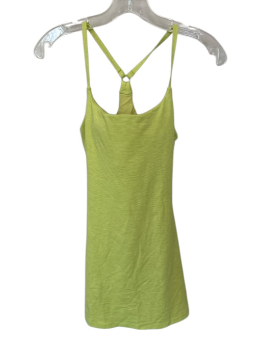 Outdoor Voices Size S Lime Green Heathered razor back Athletic Dress — Labels Resale Boutique