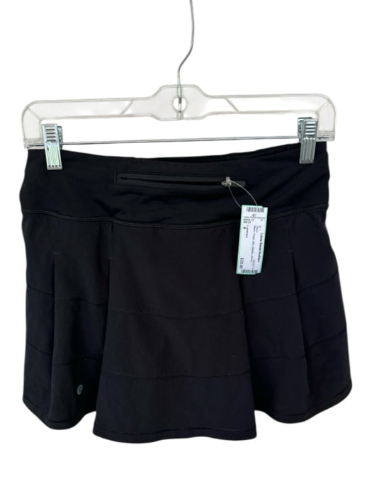 Lululemon Size 4 Black Pleats Mini Athletic Skort Black / 4