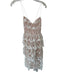 endless rose Size S White & blush Polyester Floral Crochet Lace Midi Gown White & blush / S