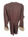 Anthropologie Size L Brown & Tan Viscose Blend Faux Fur Detail Knit Mini Dress Brown & Tan / L