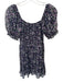 by Together Size S Navy & Purple Floral babydoll Smocked Mini Dress Navy & Purple / S