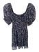 by Together Size S Navy & Purple Floral babydoll Smocked Mini Dress Navy & Purple / S