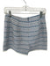House of Harlow Size 6 Baby Blue Polyester Blend Tweed Fringe Hem Wrap Skirt Baby Blue / 6