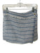 House of Harlow Size 6 Baby Blue Polyester Blend Tweed Fringe Hem Wrap Skirt Baby Blue / 6
