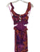 Selfie Leslie Size S Purple & Burnt Orange Polyester Cutout Ruffle Abstract Gown Purple & Burnt Orange / S