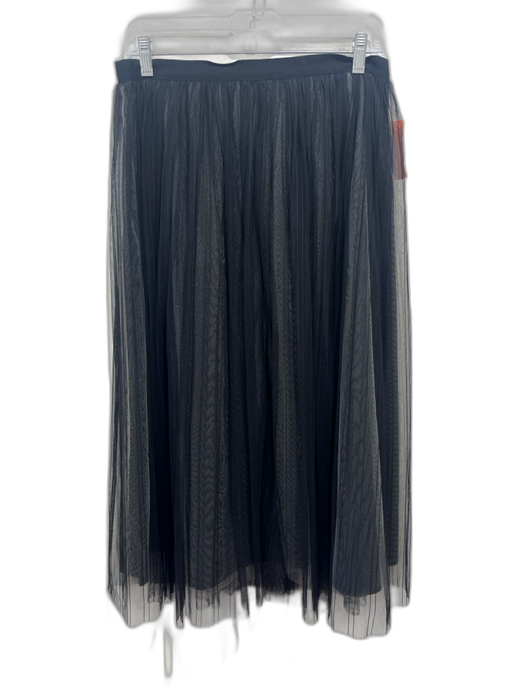 Noir Sachinbabi Size 8 Black & Cream White Nylon Sheer Layers Gathered Skirt Black & Cream White / 8