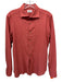 Giannetto Size L Red Cotton Solid Button up Men's Long Sleeve Shirt Red / L