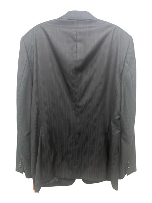 Versace Collection Black Wool Striped 2 Button Men's Blazer Black / 54