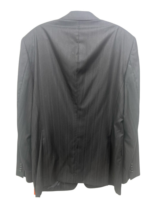 Versace Collection Black Wool Striped 2 Button Men's Blazer Black / 54