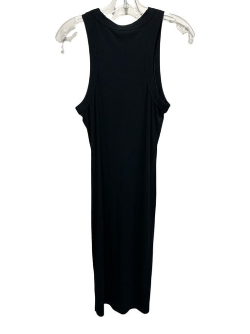 Banana Republic Size S Black Rayon & Viscose Ribbed Sleeveless Dress Black / S