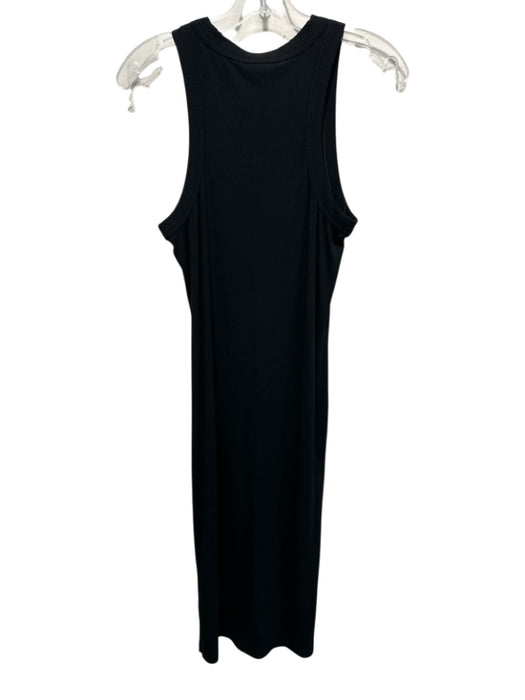 Banana Republic Size S Black Rayon & Viscose Ribbed Sleeveless Dress Black / S