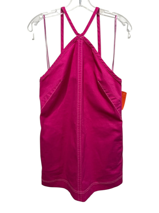 Pilcro Size S Hot pink Cotton Sleeveless Adjustable Straps Halter Dress Hot pink / S
