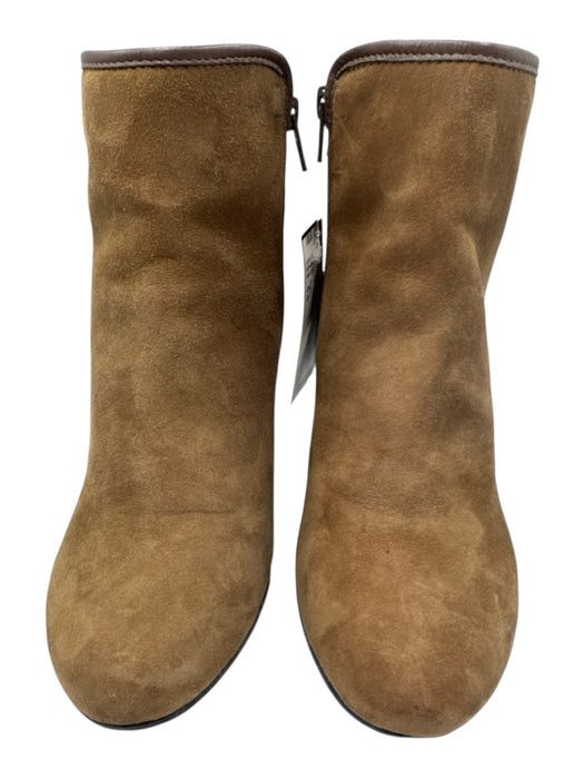 Sofft Shoe Size 6.5 Brown Leather Upper Buckle Detail Side Zip Ankle Booties Brown / 6.5