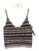 Rag & Bone Size XS Cream, Red, Purple Wool Fair Isle V Neck Sleeveless Top Cream, Red, Purple / XS