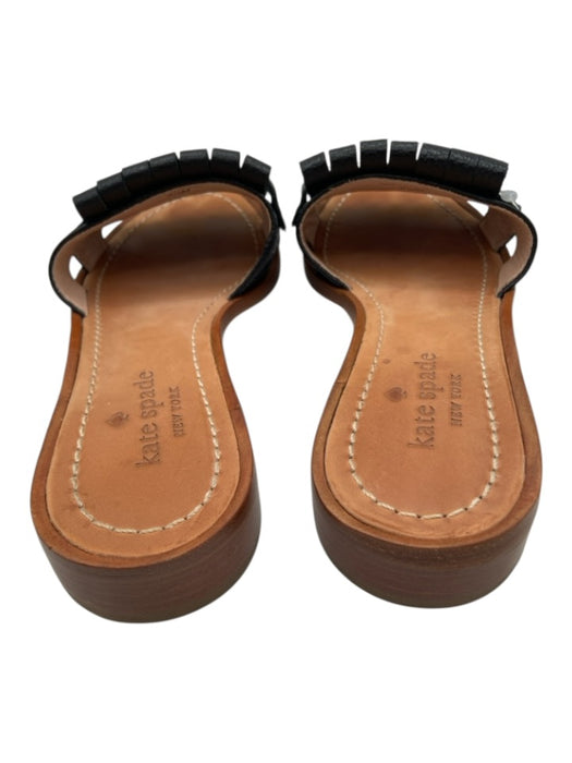 Kate Spade Shoe Size 6.5 Black & Gold Leather Fringe Horsebit Sandals Black & Gold / 6.5
