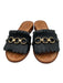Kate Spade Shoe Size 6.5 Black & Gold Leather Fringe Horsebit Sandals Black & Gold / 6.5