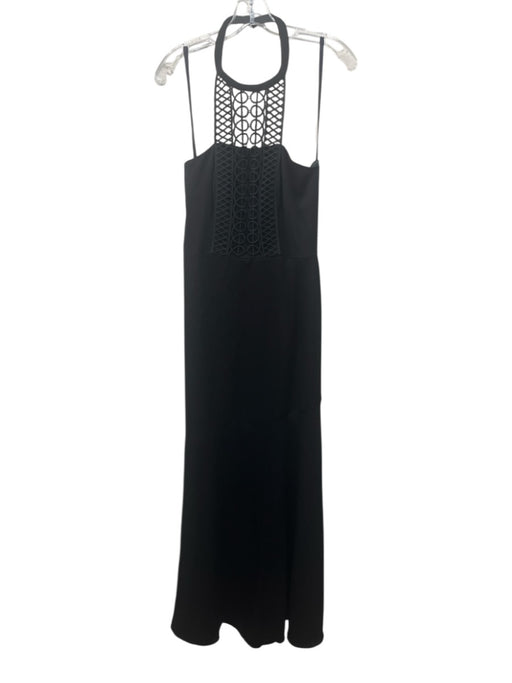 Shoshanna Midnight Size 4 Black Triacetate & Polyester Sleeveless Gown Black / 4