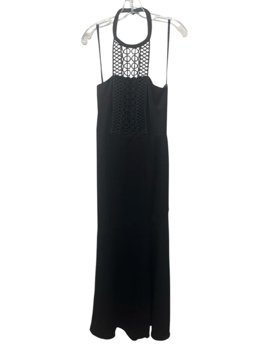Shoshanna Midnight Size 4 Black Triacetate & Polyester Sleeveless Gown Black / 4