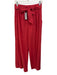 Bila 77 Size S Red Missing Fabric Tag Elastic Waistband Patch Pockets Pants Red / S