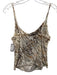 Elan Size S Cream & Brown Modal Blend Abstract Tiger Print Front Slit Skirt Set Cream & Brown / S