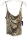 Elan Size S Cream & Brown Modal Blend Abstract Tiger Print Front Slit Skirt Set Cream & Brown / S