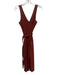 Athleta Size S Brick Red Polyester Blend Sleeveless V Neck Athletic Jumpsuit Brick Red / S