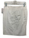 Gunex Size 4 White Cotton Blend Pleated Detail Back Zip Above knee Skirt White / 4