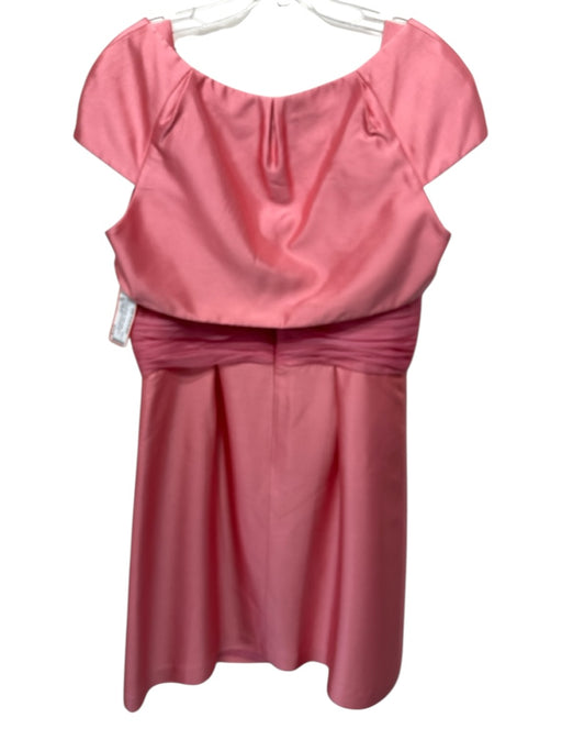 Bigio Collection Size 10 Salmon Pink Silk Chiffon Detail Sleeveless Gown Salmon Pink / 10