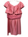 Bigio Collection Size 10 Salmon Pink Silk Chiffon Detail Sleeveless Gown Salmon Pink / 10