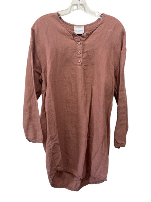 Parachute Size Medium Dusty Red Linen Long Sleeve Tunic Long Sleeve Dress Dusty Red / Medium