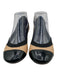 Tory Burch Shoe Size 7 Beige & Black Leather Cap Toe Elastane Ballet Flats Beige & Black / 7