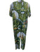 Farm Rio Size S Green, Blue, Orange Linen Blend Palm Frond Print Jumpsuit Green, Blue, Orange / S