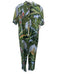 Farm Rio Size S Green, Blue, Orange Linen Blend Palm Frond Print Jumpsuit Green, Blue, Orange / S