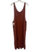 Ready Trading Size S/M Brown Red Linen Sleeveless Pockets No zipper Jumper Brown Red / S/M