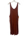Ready Trading Size S/M Brown Red Linen Sleeveless Pockets No zipper Jumper Brown Red / S/M