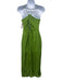 Reformation Size 8 Green Viscose & Rayon Spaghetti Straps Dress Green / 8