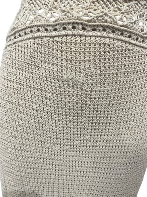 Significant Other Size 4 Beige Viscose & Nylon Crochet Knit Halter Neck Dress Beige / 4