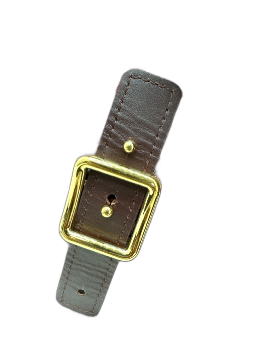 Louis Vuitton Brown, Red, Cream Canvas & Leather Buckle clasp LV Monogram Bag Brown, Red, Cream / S