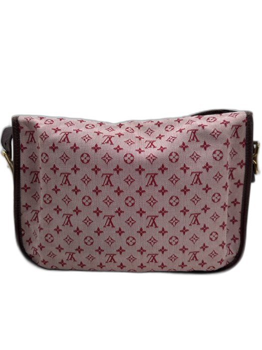 Louis Vuitton Brown, Red, Cream Canvas & Leather Buckle clasp LV Monogram Bag Brown, Red, Cream / S