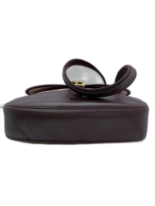 Louis Vuitton Brown, Red, Cream Canvas & Leather Buckle clasp LV Monogram Bag Brown, Red, Cream / S