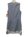 Sail To Sable Size XS Navy, White & Gold Linen Sleeveless V Neck Dress Navy, White & Gold / XS