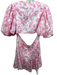 Cake for Dinner Size S Pink & White Lyocell Half Balloon Sleeve Floral Dress Pink & White / S