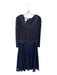 Brilliante Size XL Navy Polyester & Rayon Beads Long Sleeve Scoop Neck Gown Navy / XL