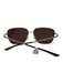 Gucci Gold Metal Frame Oversized Square Sunglasses Gold