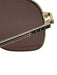 Gucci Gold Metal Frame Oversized Square Sunglasses Gold