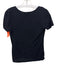 Donna Karan Size M Black Silk Beaded short sleeve Top Black / M