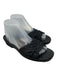 Salvatore Ferragamo Shoe Size 41 Black Leather & Textile Foam Sole Woven Sandals Black / 41