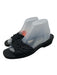 Salvatore Ferragamo Shoe Size 41 Black Leather & Textile Foam Sole Woven Sandals Black / 41
