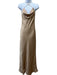 Show Me Your Mumu Size XS Beige Polyester Satin Spaghetti Strap Cowl neck Dress Beige / XS